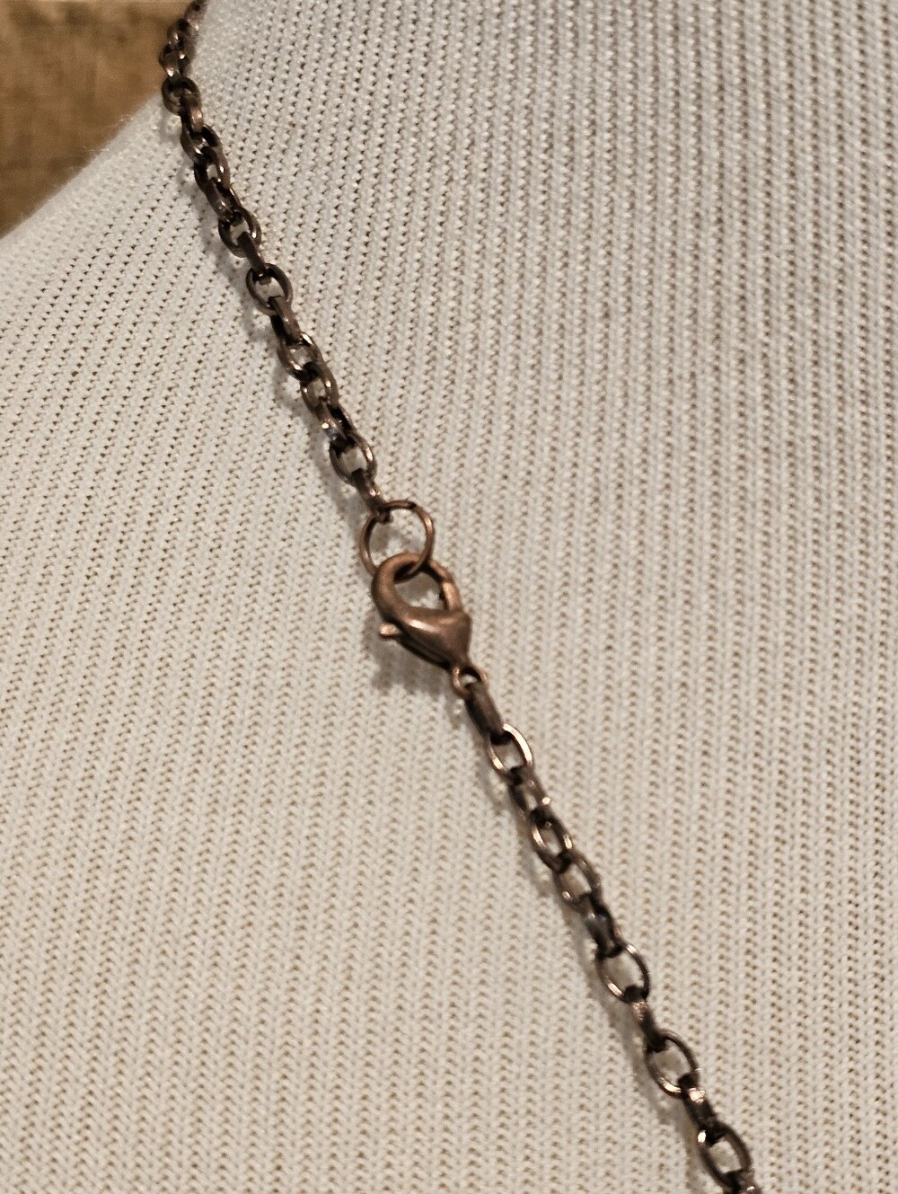 Copper Starfish Pendant Necklace On An Open Link Copper Chain - Picture 4 of 4